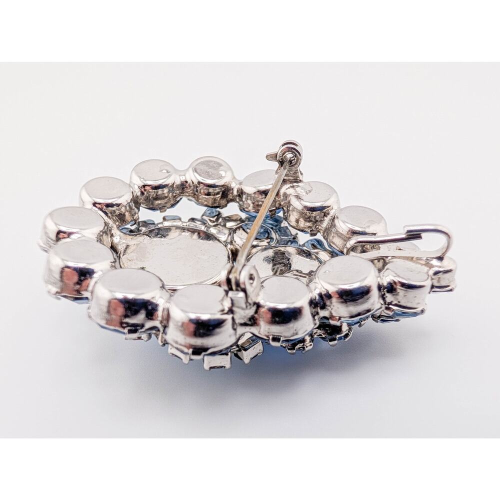 Verified Juliana (Ref IIJJ-009317) Blue Rivoli Pin Pendant Rhodium Plated - Picture 5 of 7